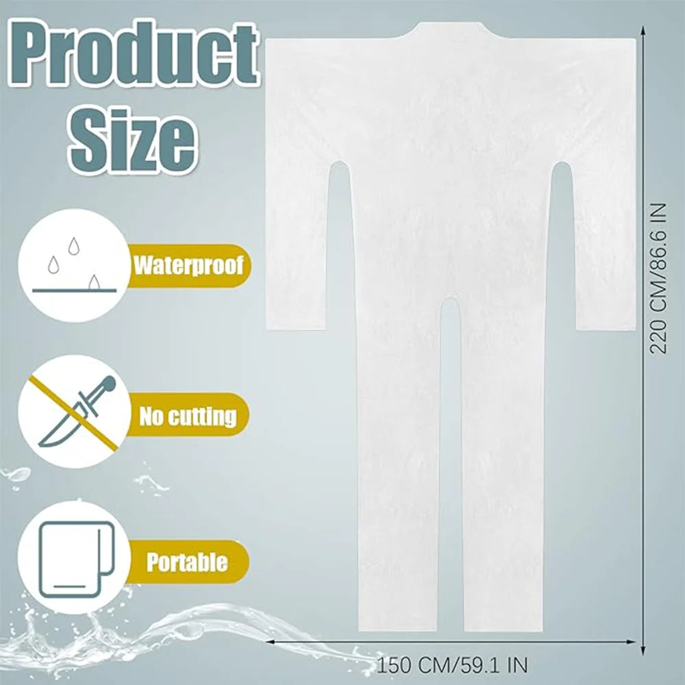 20 PCS Disposable Body Wrap PE Sauna Bath Suit Plastic Body Far Infrared Sauna Wrap for Women Men Spa Bathtub Weight Loss Detox